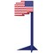 Beistle - 6'7.5" x 27" - Multicolor - 3-D Patriotic Flag Decoration - 4 Pieces
